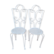 Paire de chaises de jardin ancienne en fer forgé