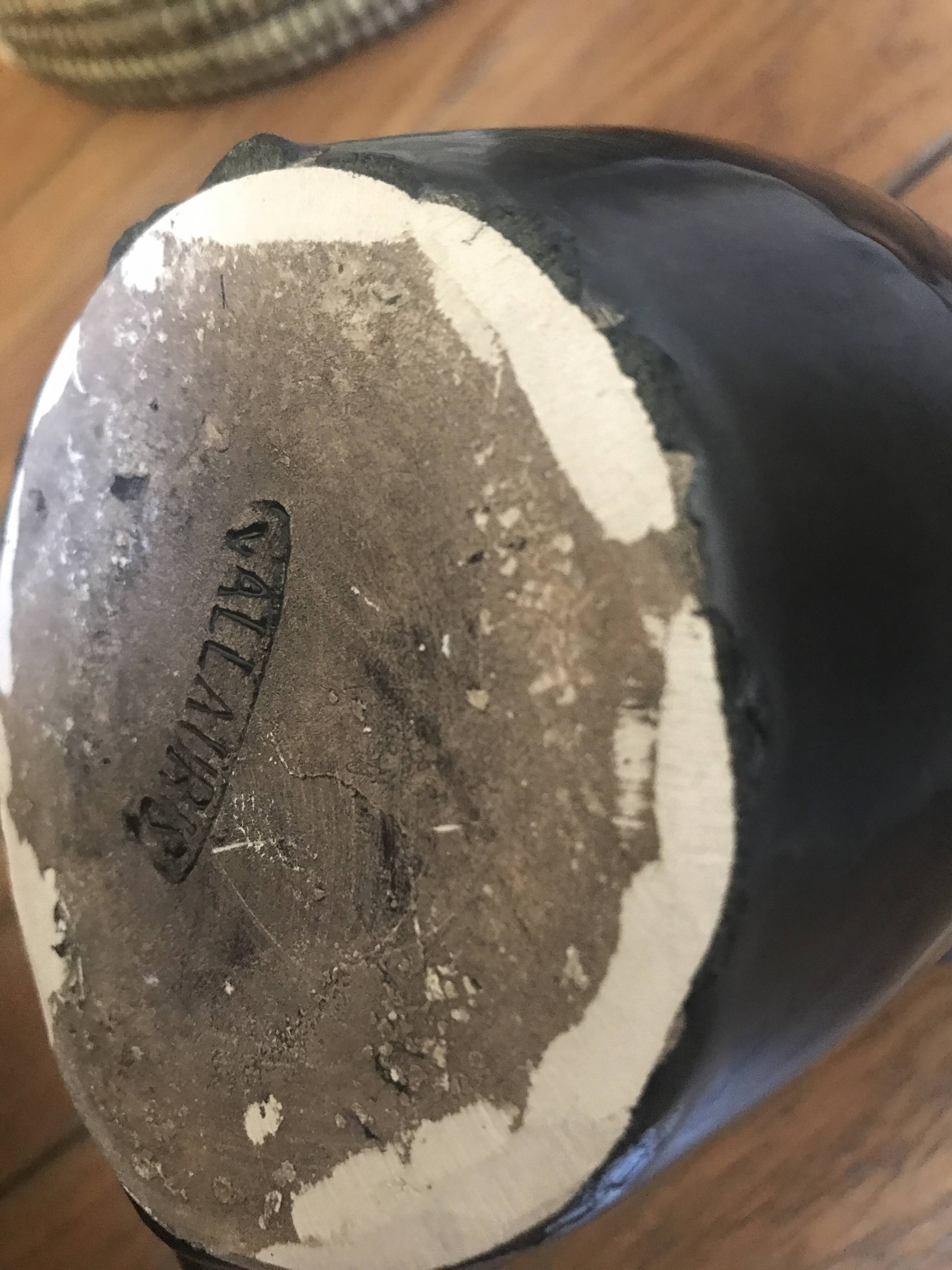 Matte black Vallauris ceramic pitcher