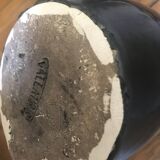 Matte black Vallauris ceramic pitcher