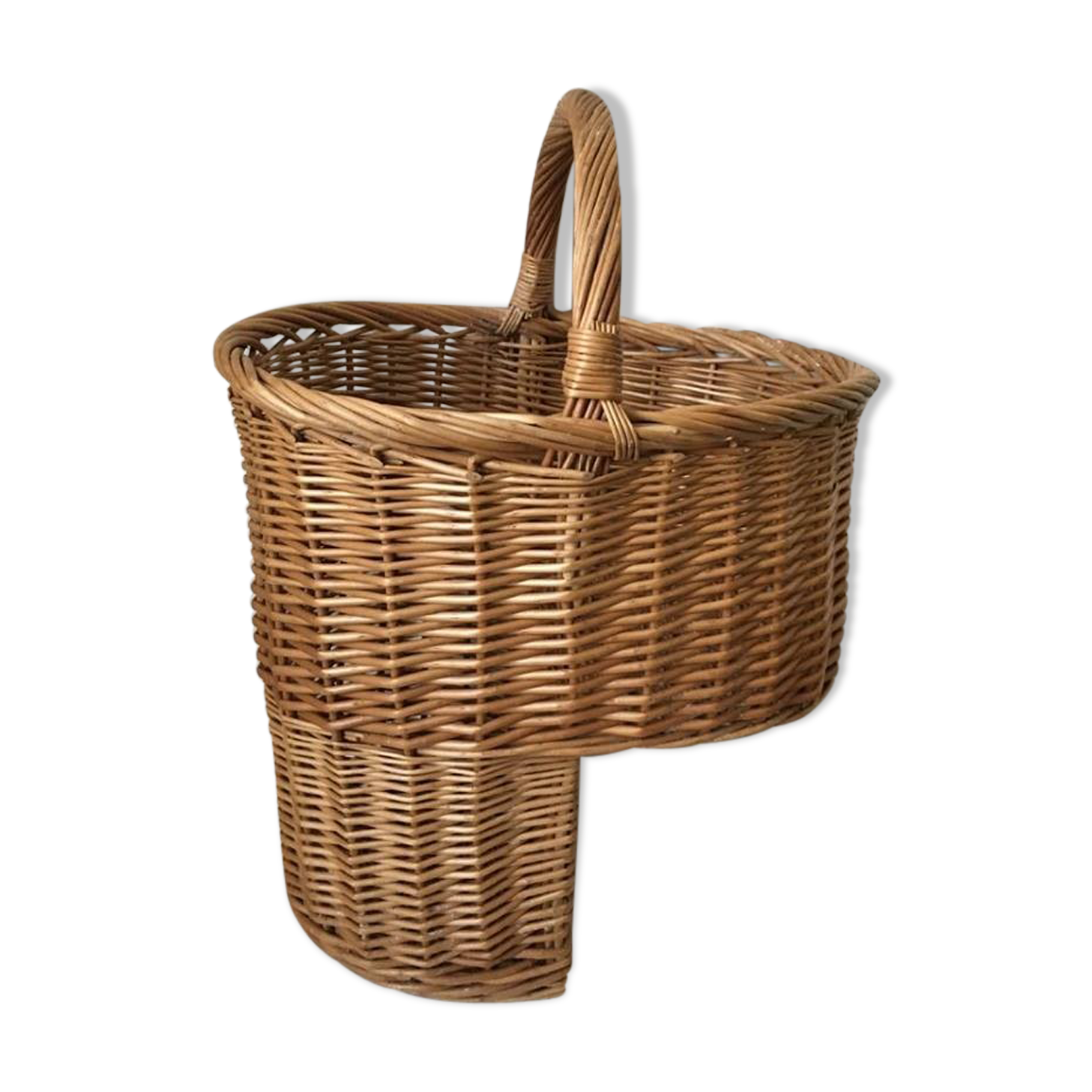 Staircase handcrafted wicker basket