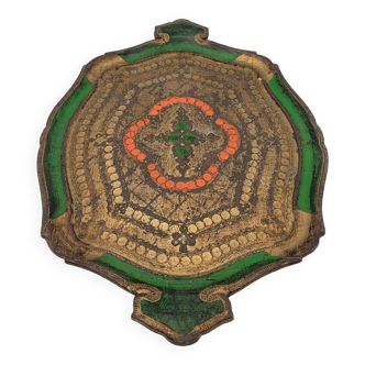 Florentine tray in painted wood