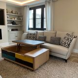 Table basse dinette avec plateau relevable en céramique