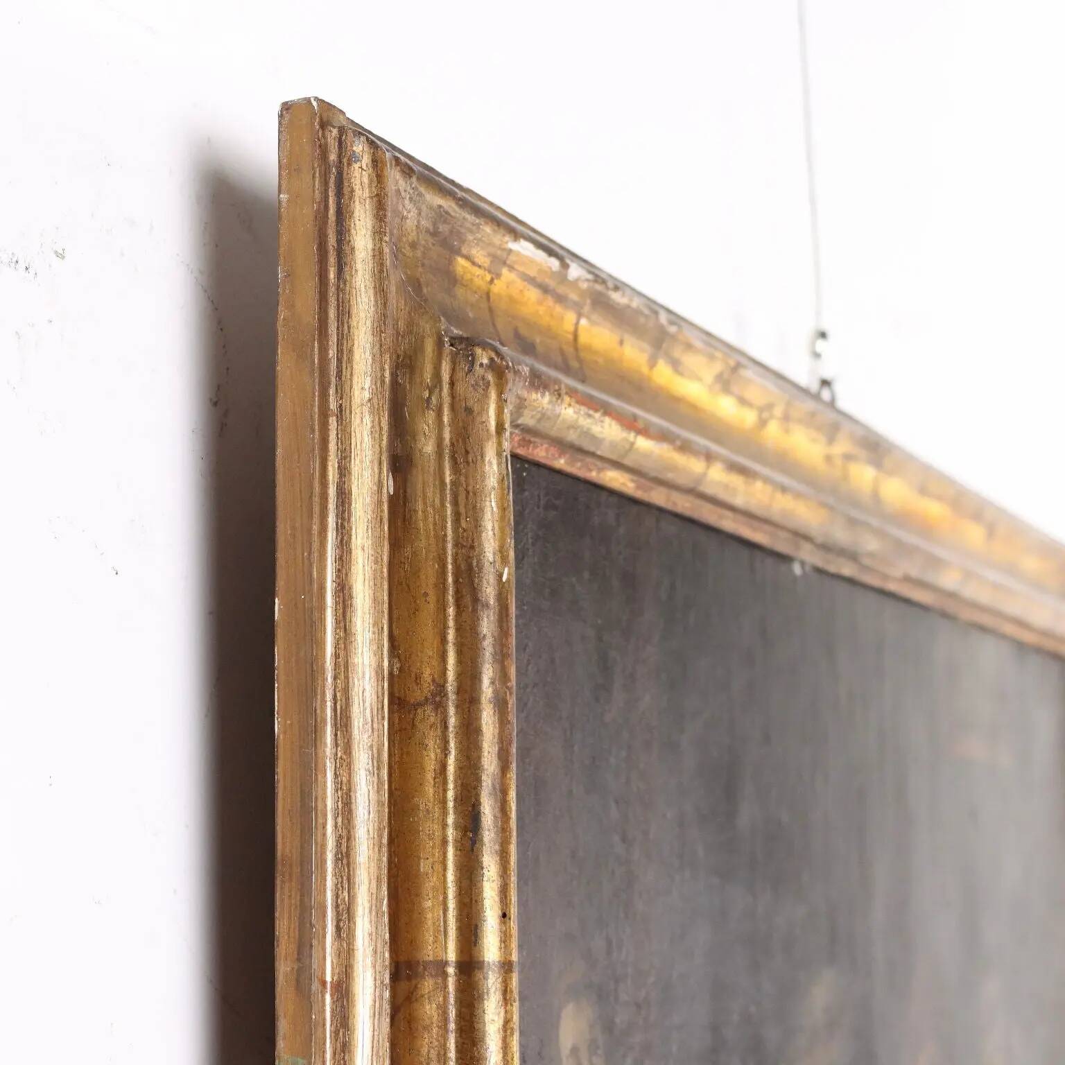 Peinture ancienne « Joueurs de cartes » huile sur toile Italie XVIIIe siècle