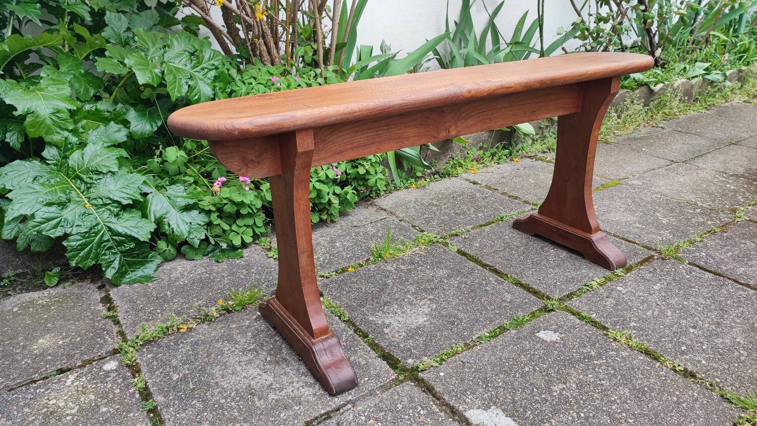 Antique elm bench
