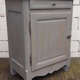 1-door sideboard in gray patinated wood