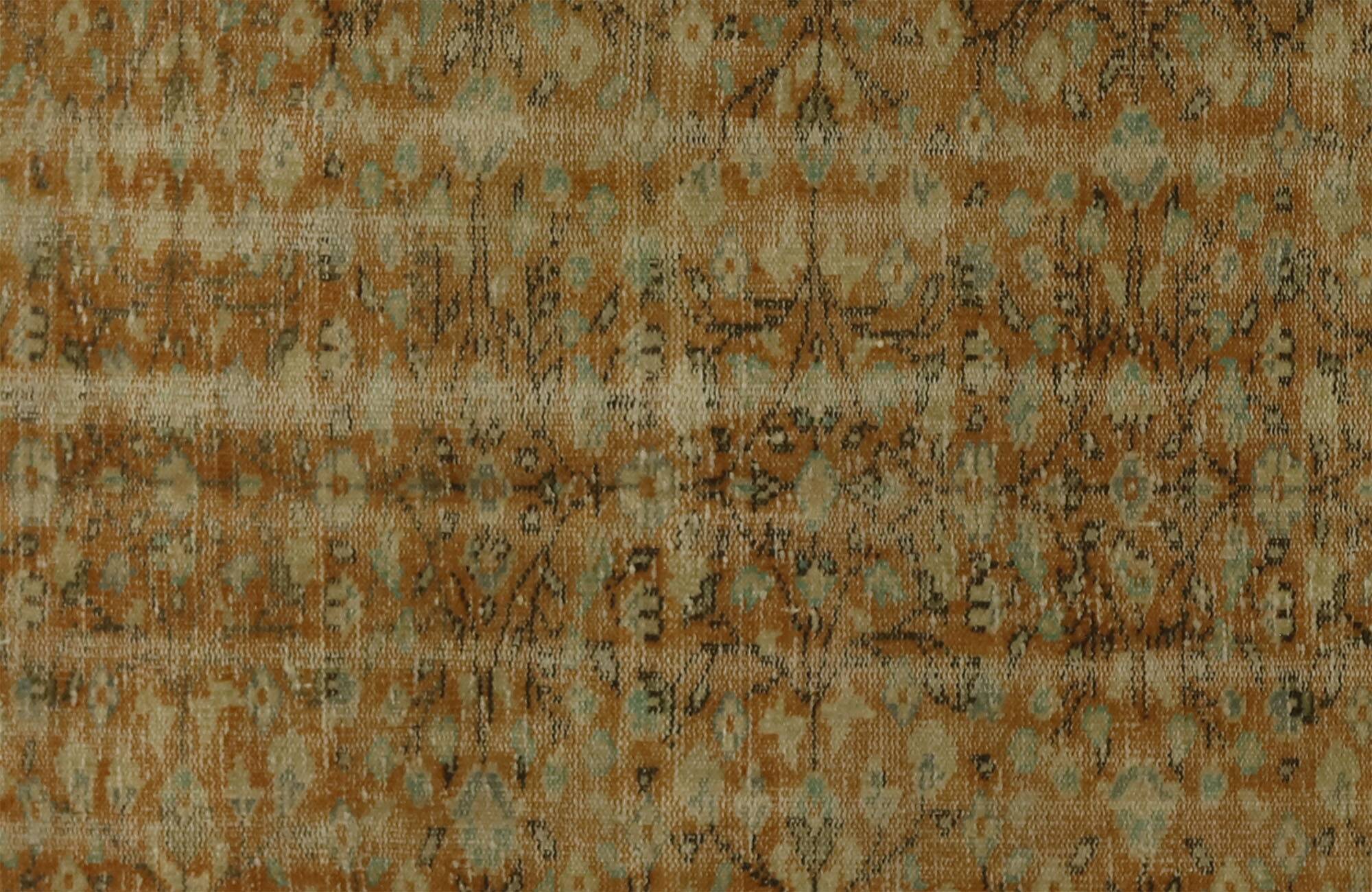 One-of-a-kind turkish handwoven vintage rug - rustic vintage charm 256x 169