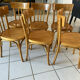Set of 6 vintage SNCF bistro chairs from the 1960s.