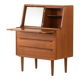 Danish  mid century teak  bureau with a hidden vanity by Ølholm Møbelfabrik