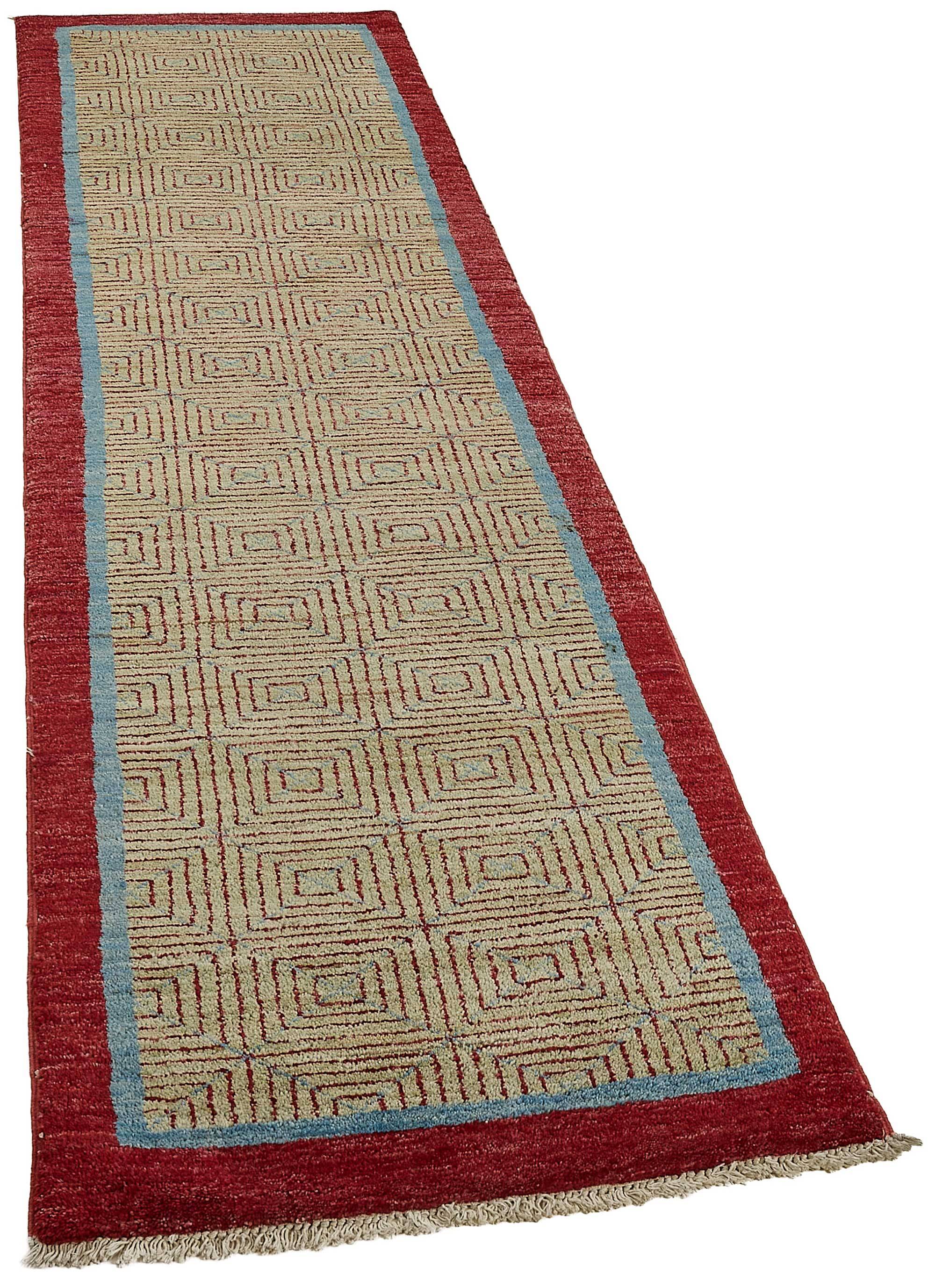 Tapis Oushak en laine noué à la main, 71 cm x 253 cm