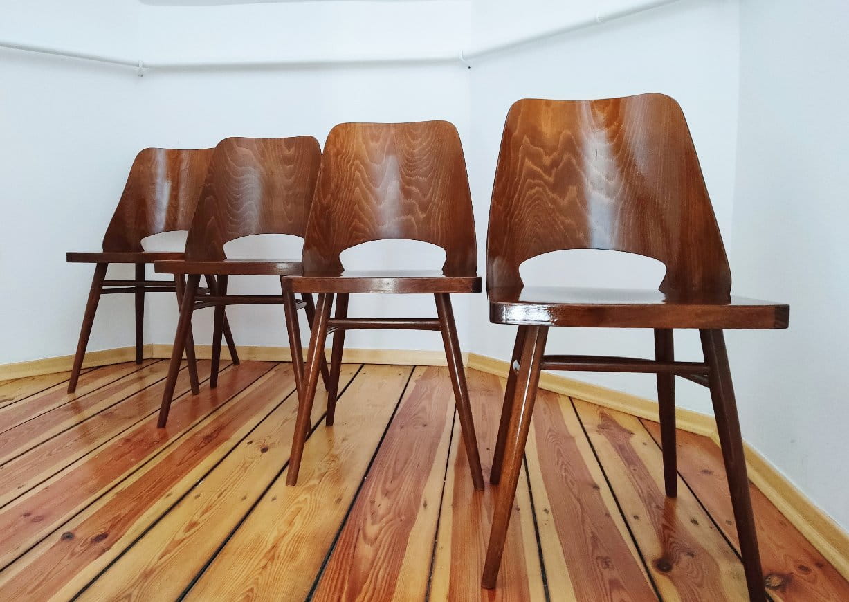 Set of Four Chairs by O. Haerdtl for TON, Czechoslovakia, 1960s