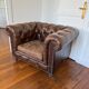 2 x Chesterfield leather armchairs - Artwood