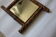 Beveled bamboo mirror 39 X 39 cm