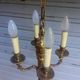 Antique gilded bronze chandelier in Louis XVI style, 4 lights, in working condition - 3.2 kg!