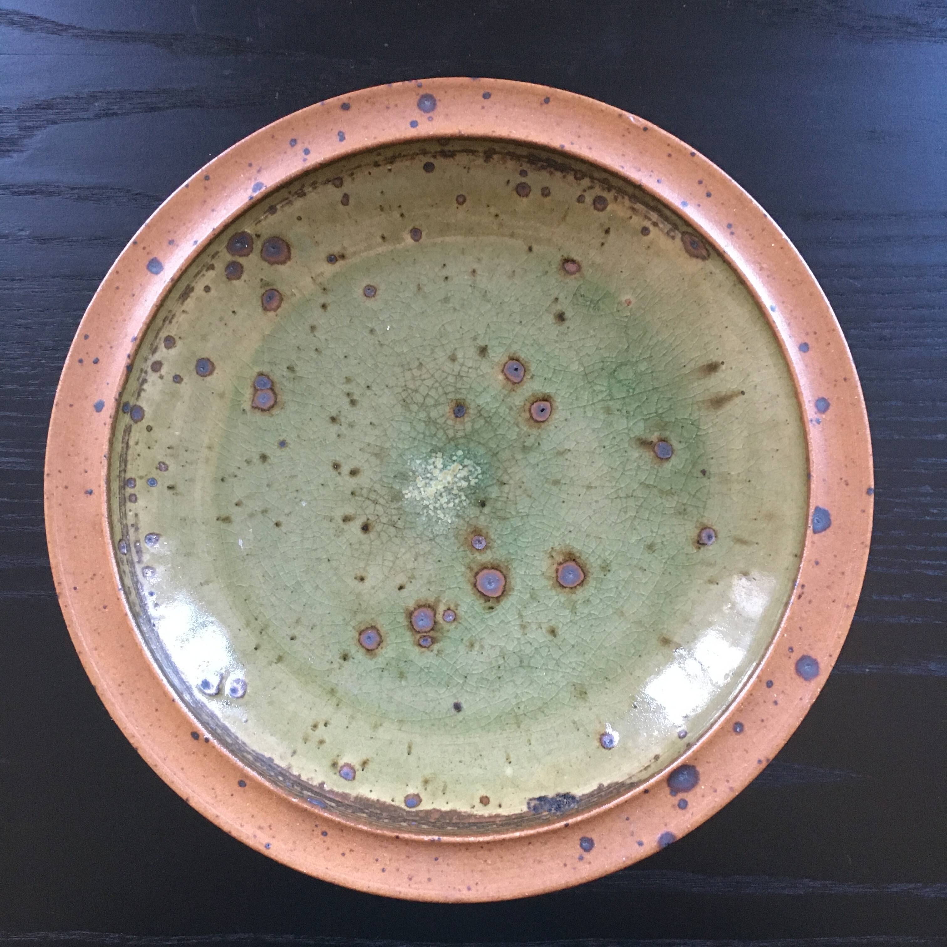 Stoneware footed bowl, Corsican crafts