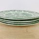 4 plates Green English Iron Earth Staffordshire England ironstone