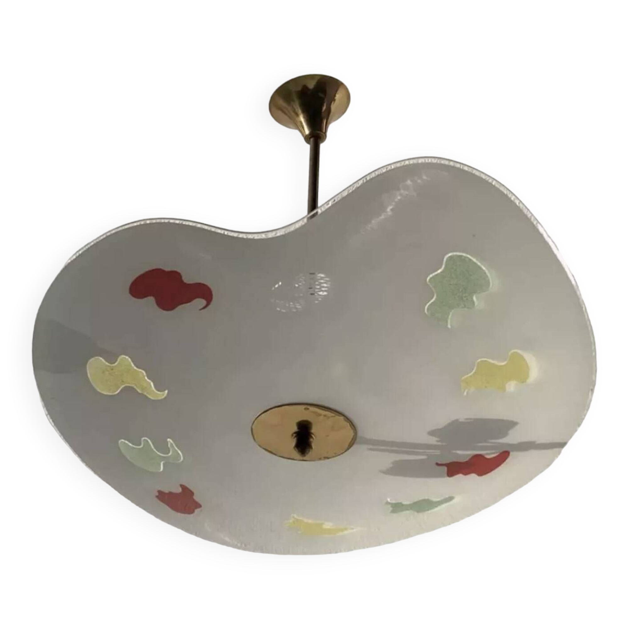 Glass pendant light 1970 Space age