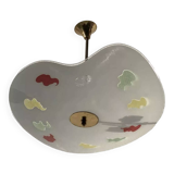 Glass pendant light 1970 Space age