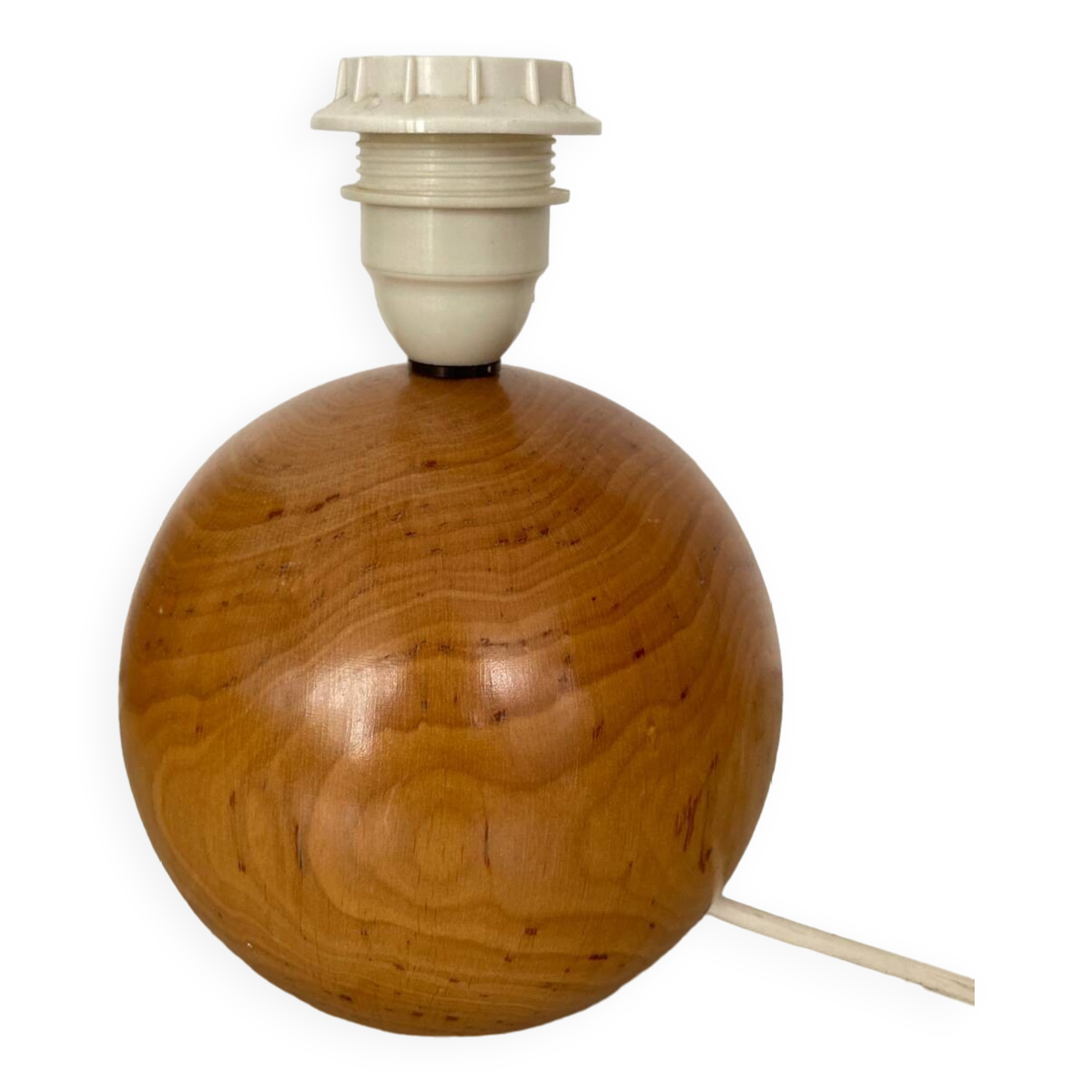 Solid wood ball lamp base