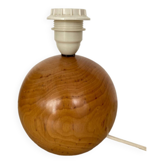 Solid wood ball lamp base