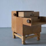 Mid-century oak bar cabinet side table, 1960s