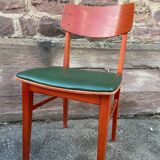 4 Vintage chairs of Restaurant bistro skai simili leather