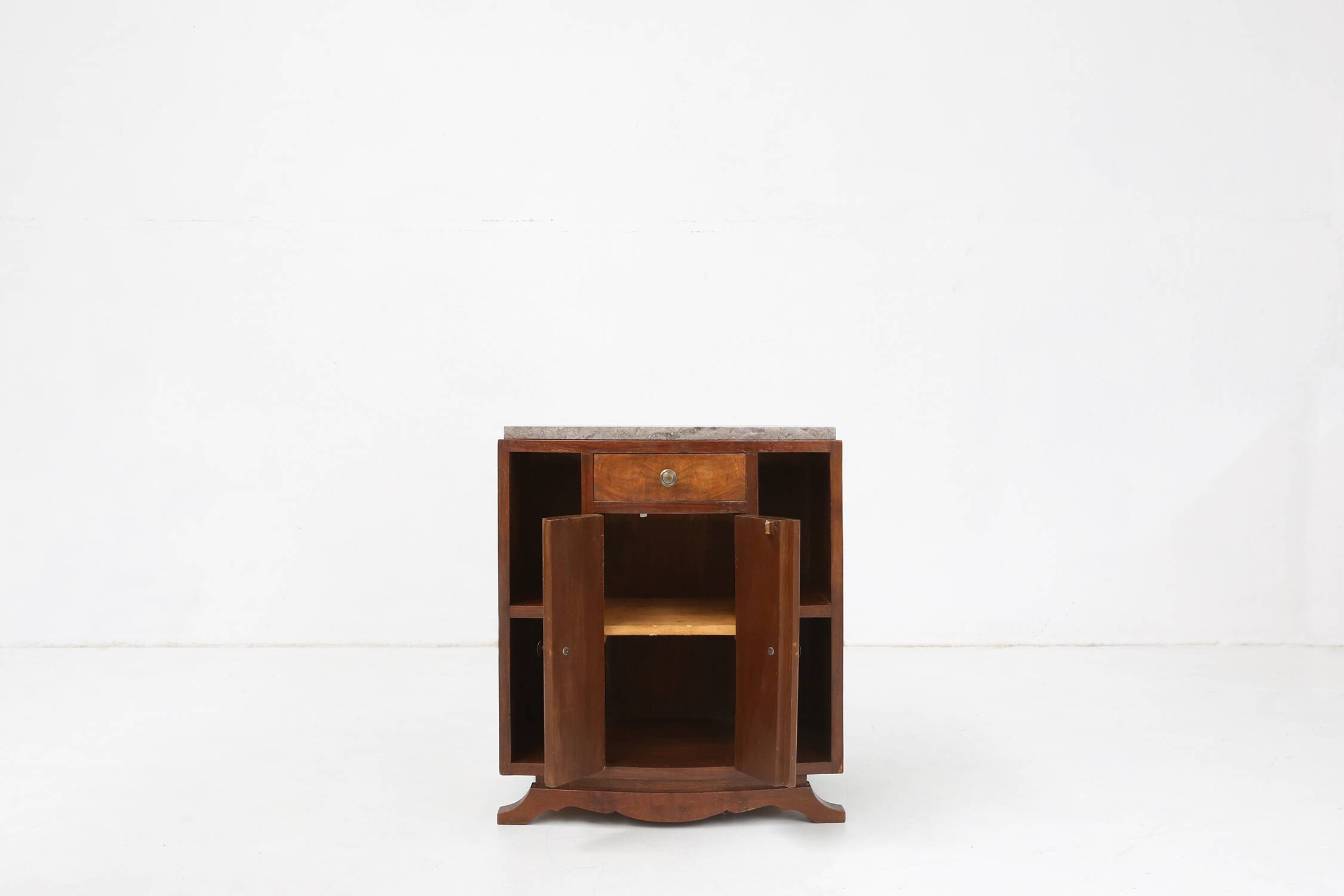 Art Deco cabinet in wood with marble top, France ca. 1930