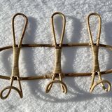 Vintage rattan coat rack 1970