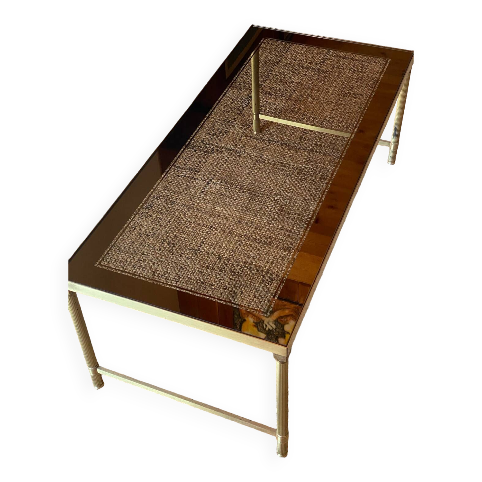 Vintage brass coffee table