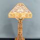 Important Carved Wood Lamp, USA, A&C, Prairie School, c. 1900-1920