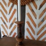 Solid olive candle holder