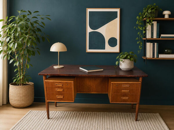 Bureau scandinave de direction double face plateau flottant longueur 1