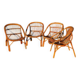 1960s Rattan Armchairs from France