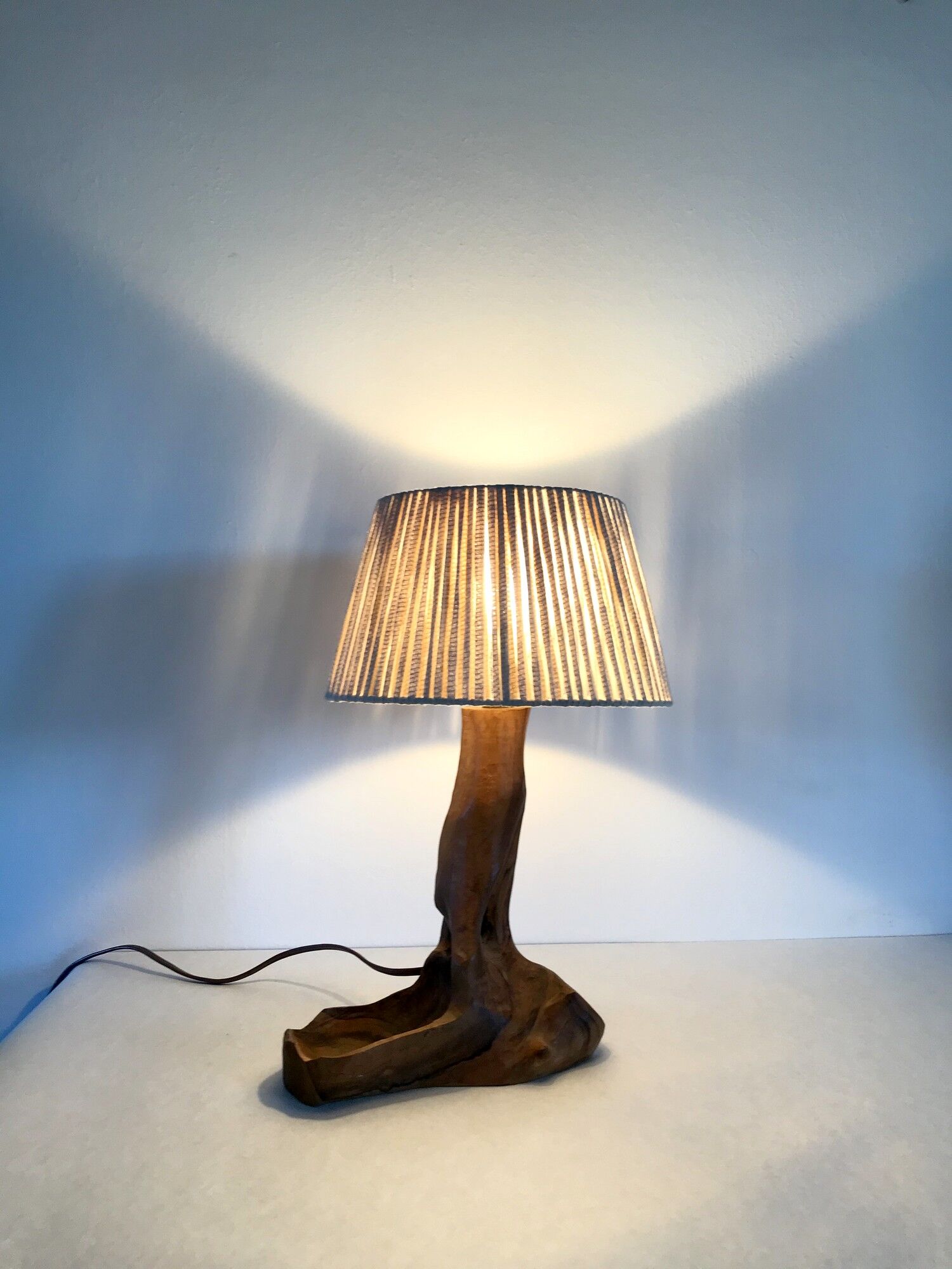 Vintage lamp in wood 70s