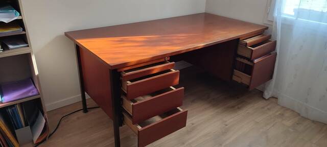 Large rectangular executive desk, model from ORDO (France)