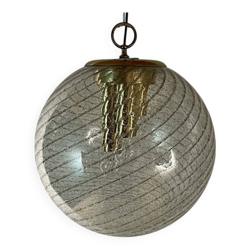 Suspension en verre de Murano tourbillonnant de La Murrina, Italie, années 1970