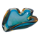 Brown & Turquoise Sommerso Murano Glass Ashtray, Italy, 1960s
