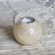 Vintage round stone candle holder in marble style - Light beige shade