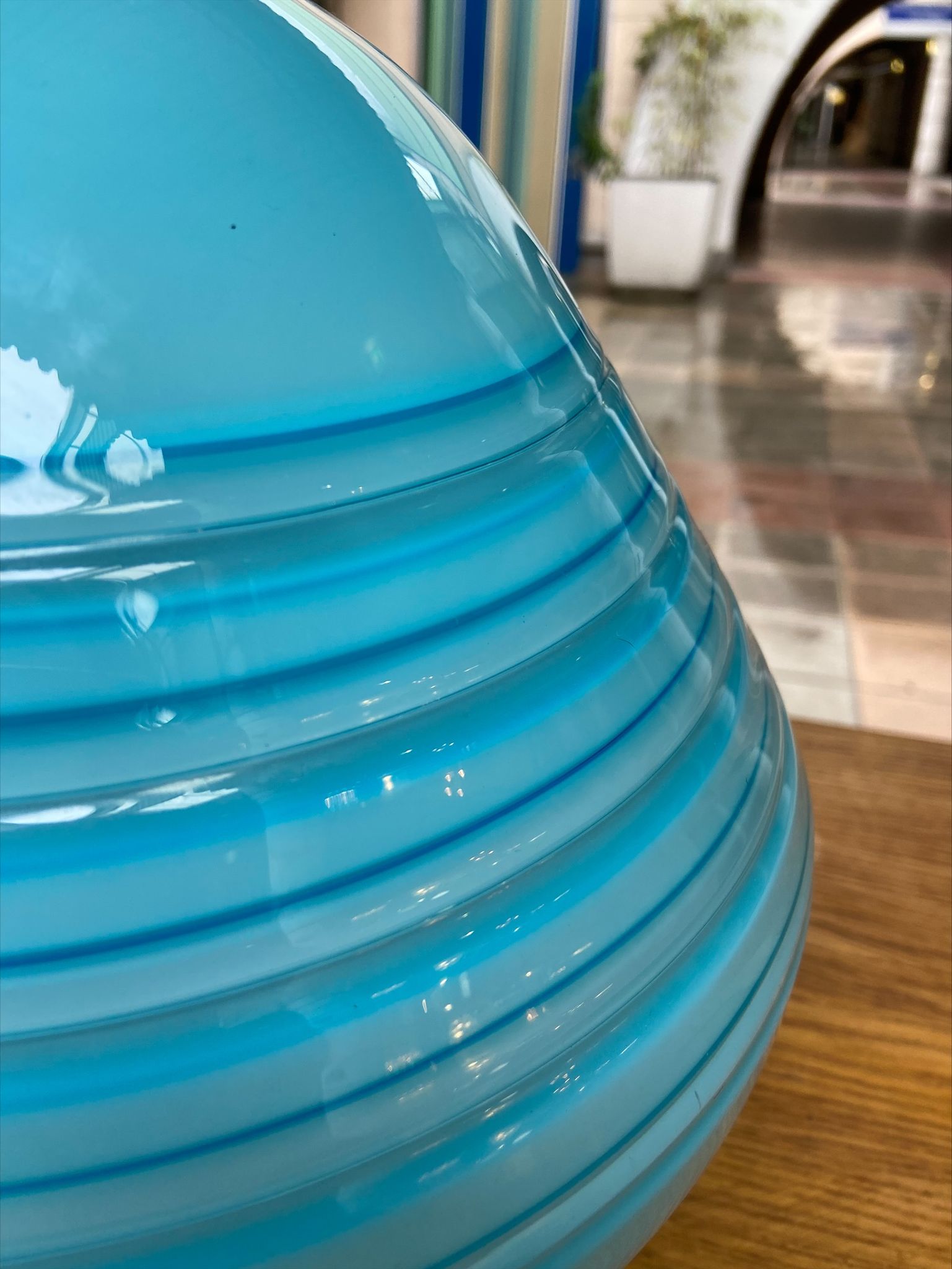 Lampe - Barbini - Murano bleu - années 70