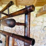 Vintage bamboo entrance hall with mirror circa 1920's