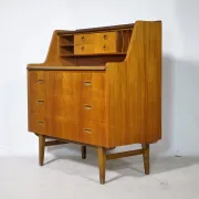 Bureau secrétaire danois en teck, années 1960