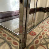 Modular shelf chrome and smoked glass 70s