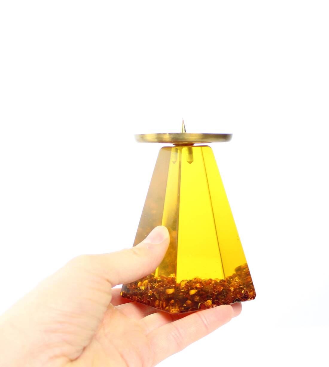 Bougeoir vintage en résine, Tchécoslovaquie, années 1960