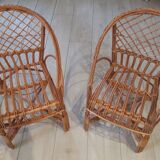 Two wicker child chairs