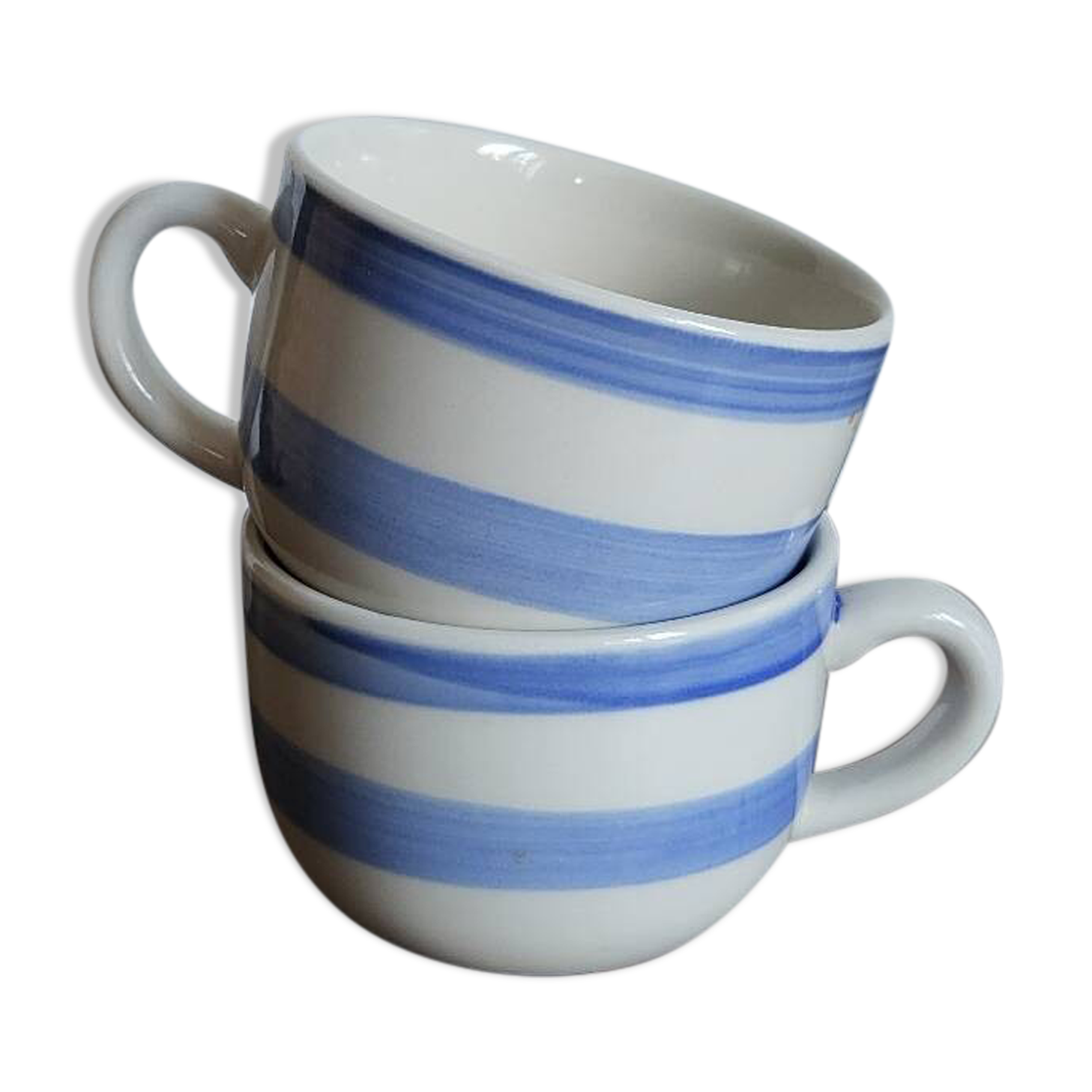 Duo of striped cups