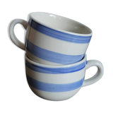 Duo of striped cups
