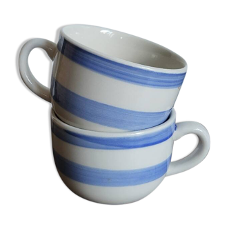 Duo of striped cups