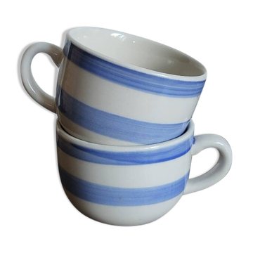 Duo of striped cups