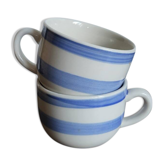 Duo de tasses rayées