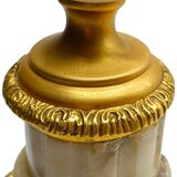Lampe de table vintage en marbre et laiton