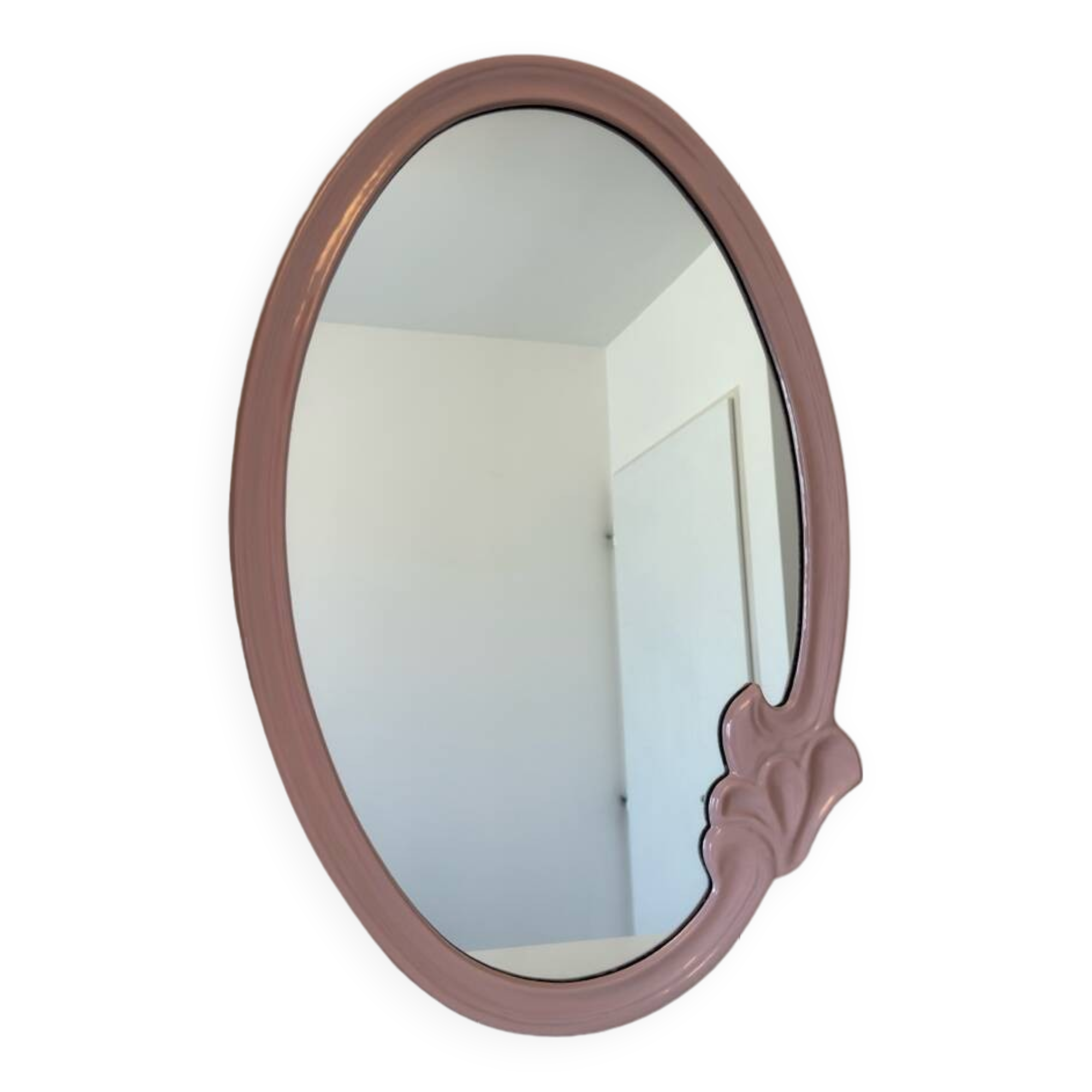 Art Nouveau style oval mirror